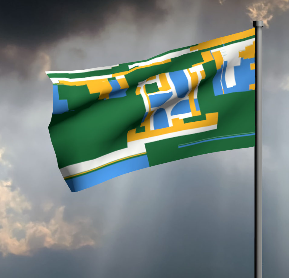 glitched flag on flagwaver background